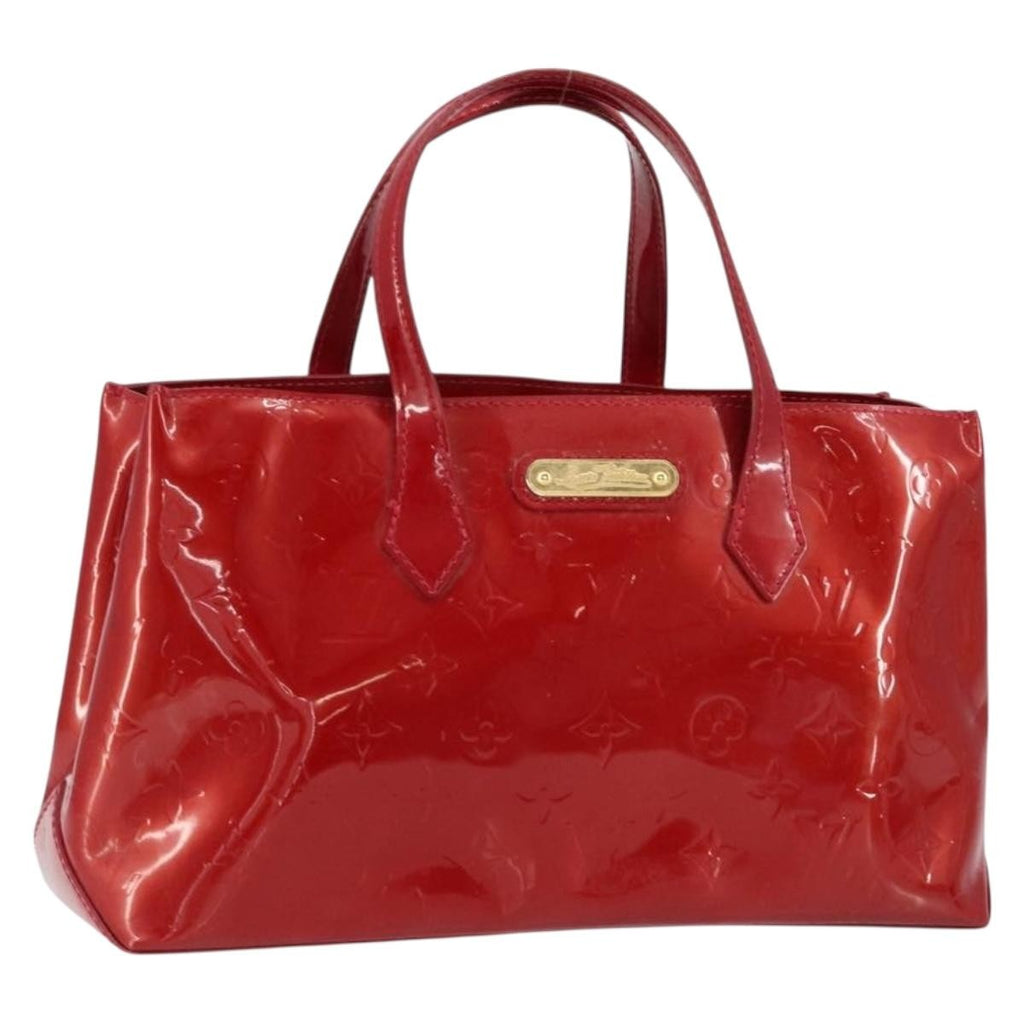 Louis Vuitton Wilshire Handbag Monogram Vernis Red Patent_Leather Handbag (Pre-Owned)