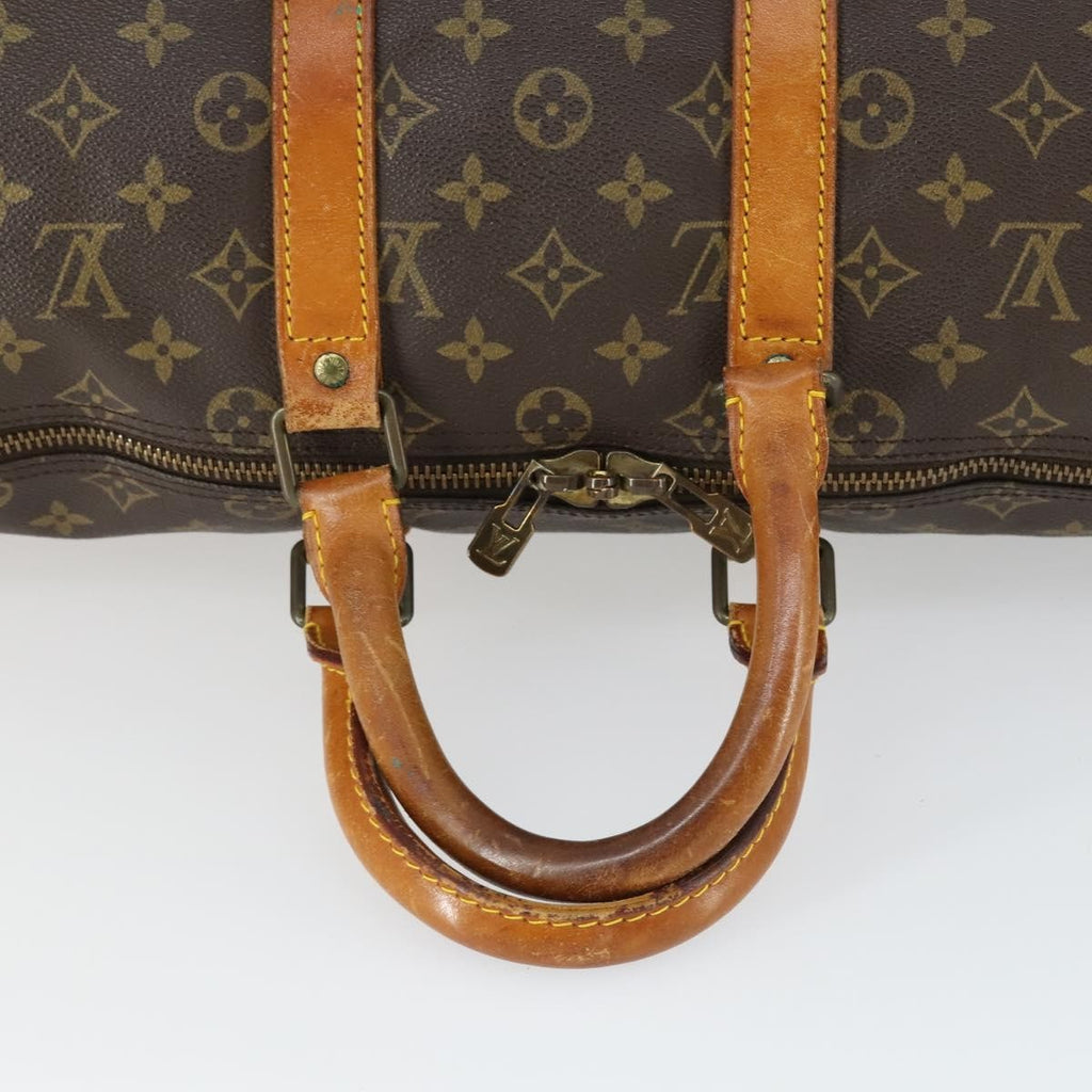 Louis Vuitton Keepall Bag Monogram Canvas Brown Canvas Travel Bag Bag (Pre-Owned)