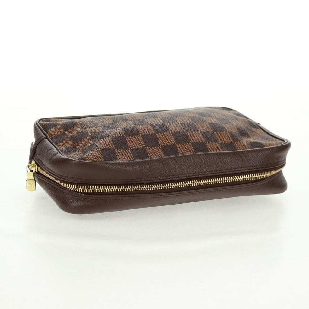 Louis Vuitton Trousse Toilette Damier Canvas Brown Canvas Clutche & Pouche Bag (Pre-Owned)