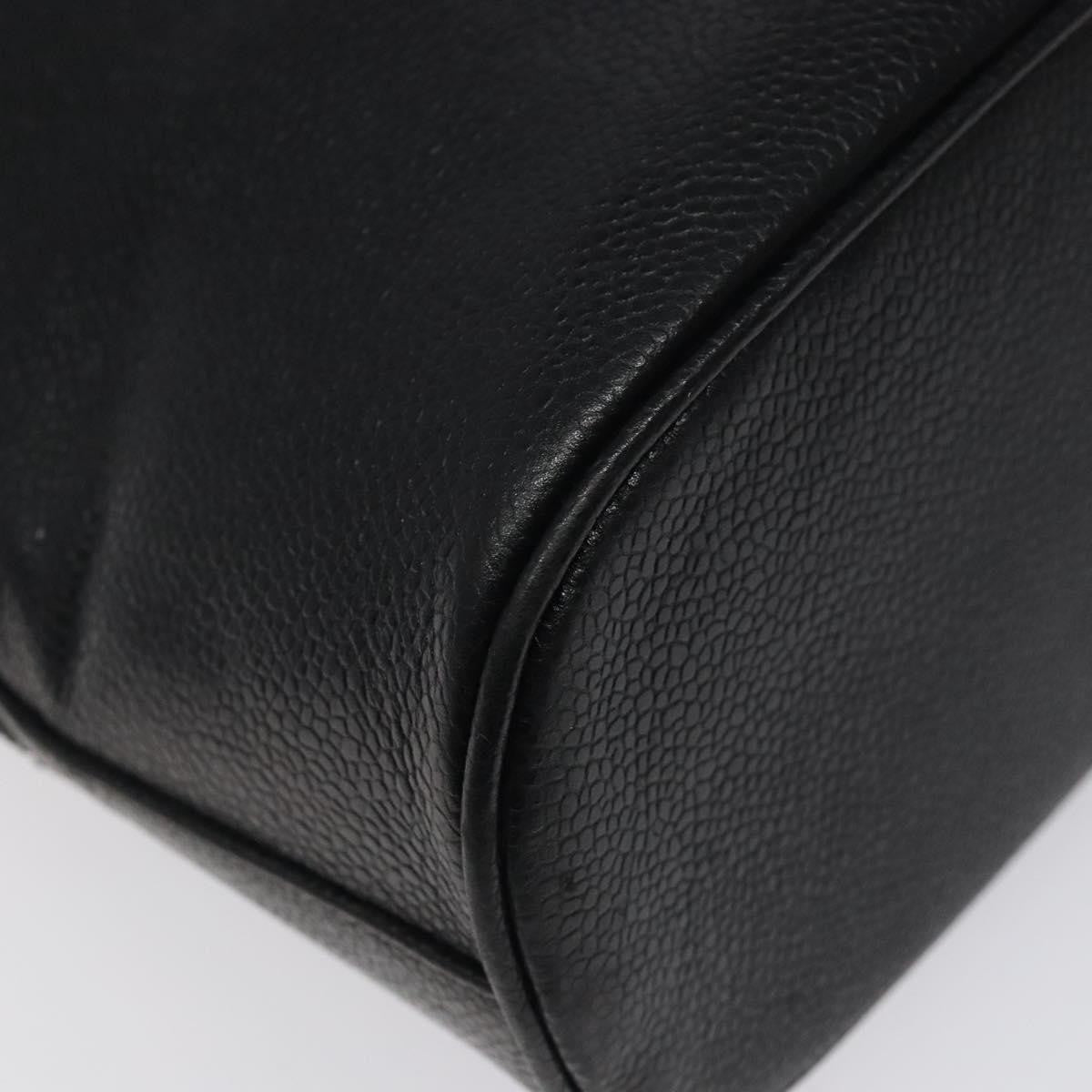 Chanel Vintage Cc Dome Bag Caviar Black Calfskin Handbag (Pre-Owned)