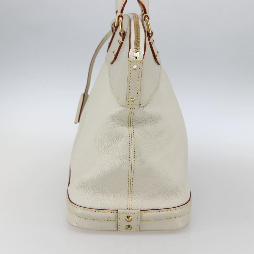 Louis Vuitton Suhali Lockit Handbag Leather White Leather Handbag (Pre-Owned)