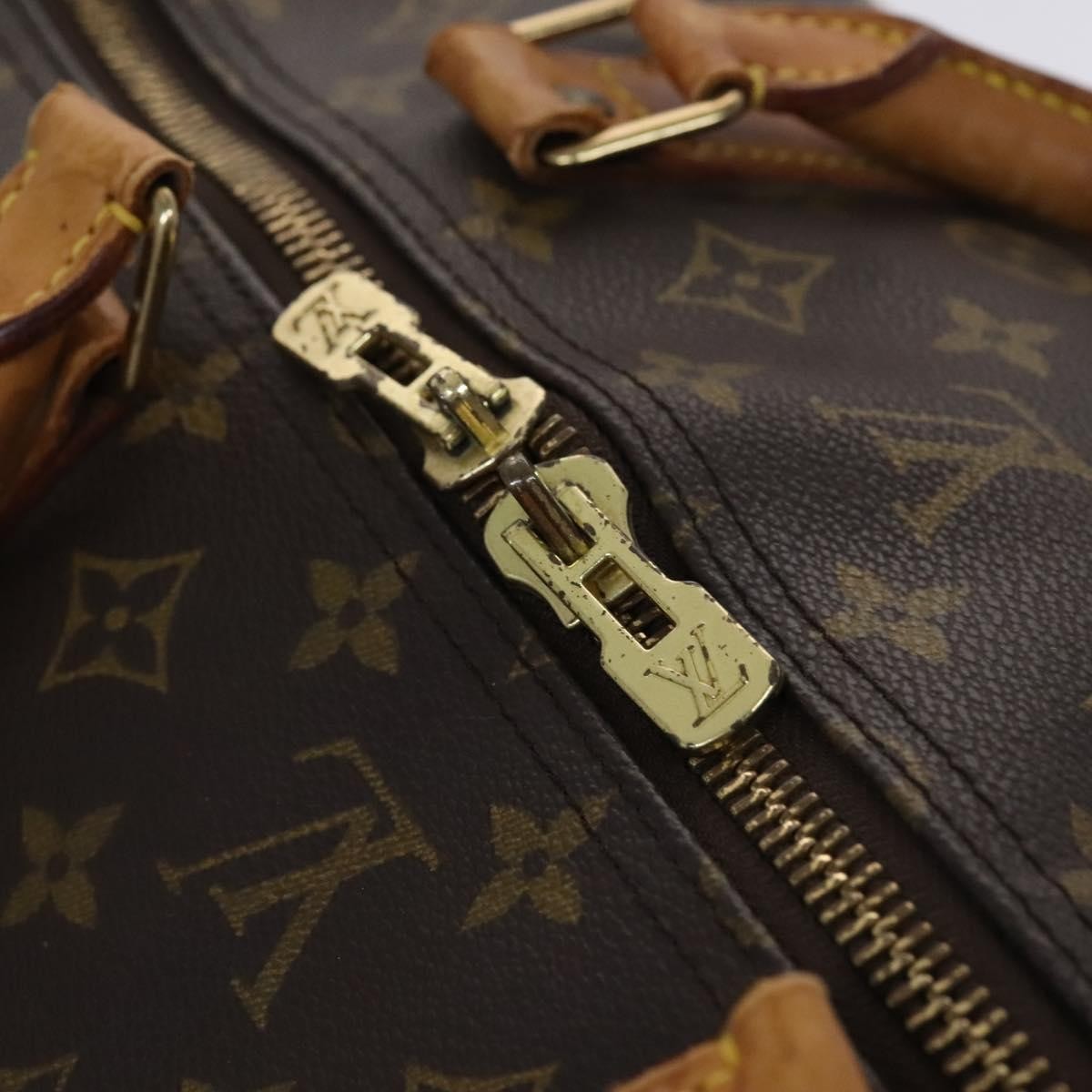 Louis Vuitton Keepall Bandouliere Bag Monogram Canvas Brown Canvas Travel Bag Bag (Pre-Owned)