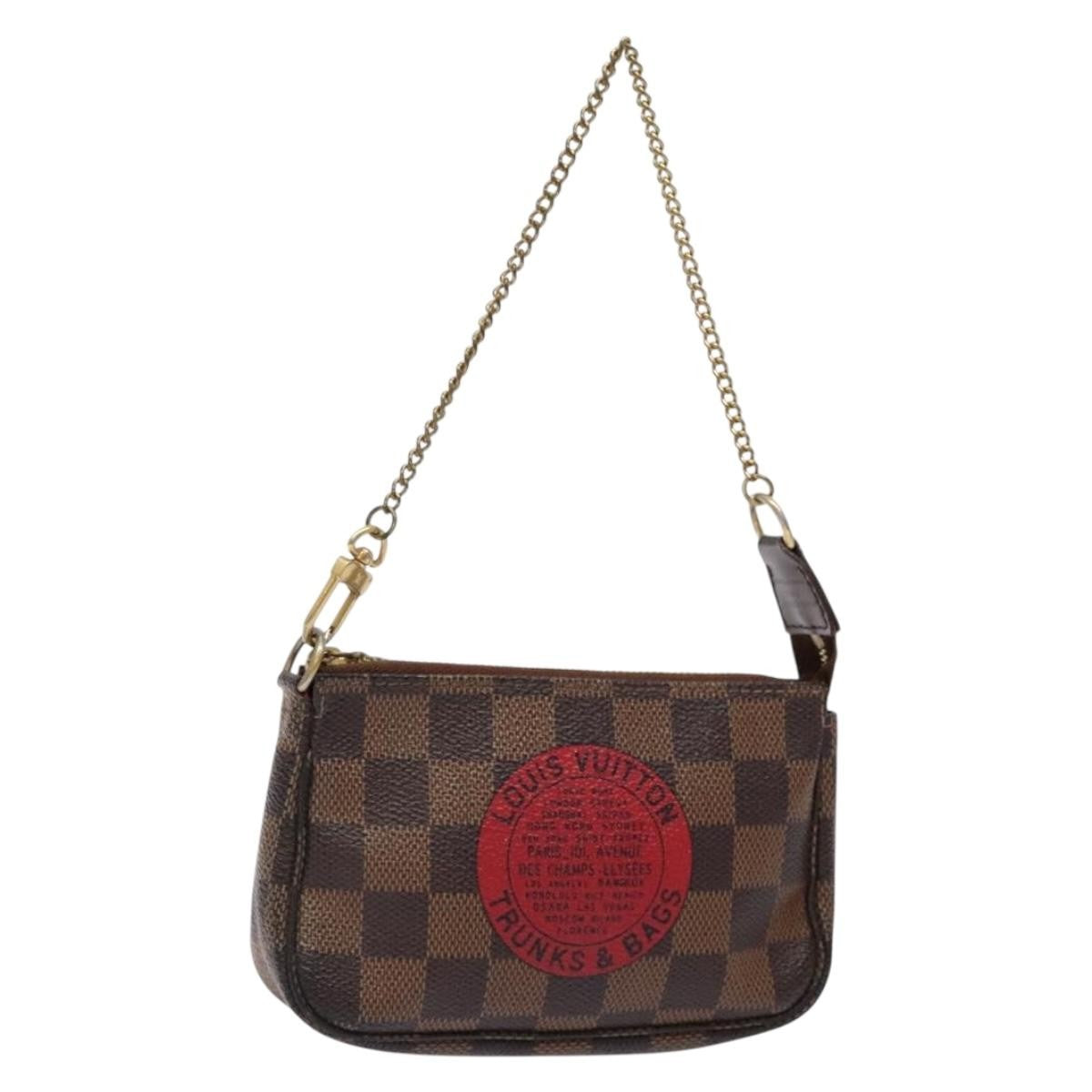 Louis Vuitton Pochette Accessoires Limited Edition Damier Brown Canvas Clutche & Pouche Bag (Pre-Owned)