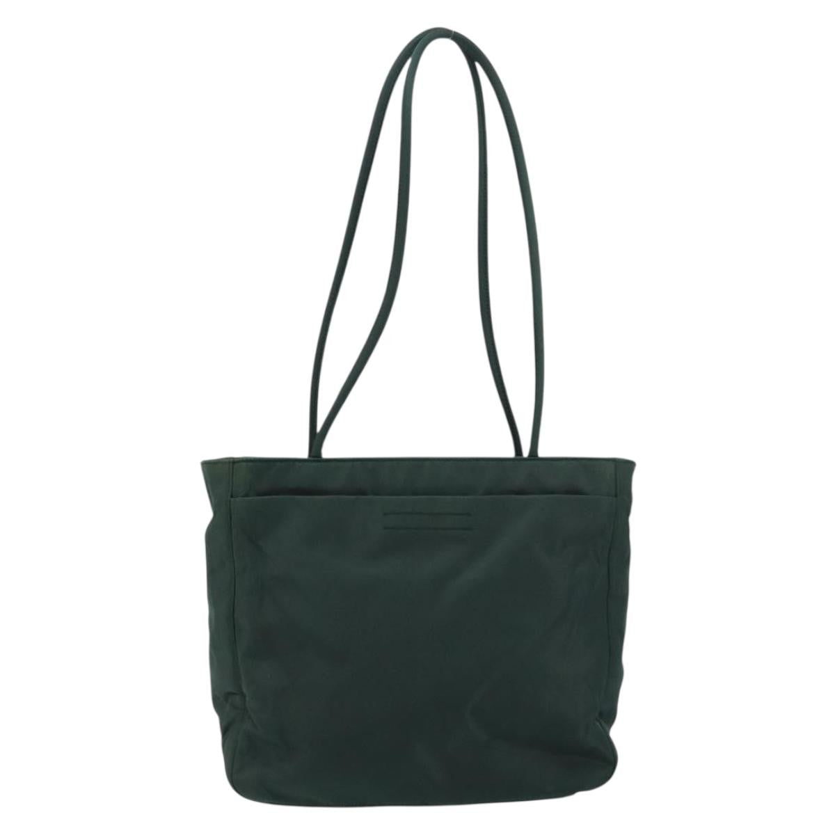 Prada Vintage Tote Tessuto Khaki Nylon Tote Bag Bag (Pre-Owned)