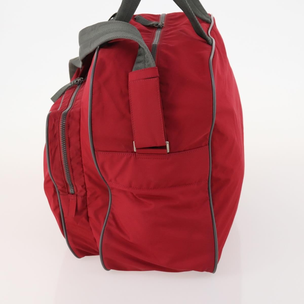 Prada Sport Line Boston Bag Nylon Red Nylon Travel Bag Bag (Pre-Owned)