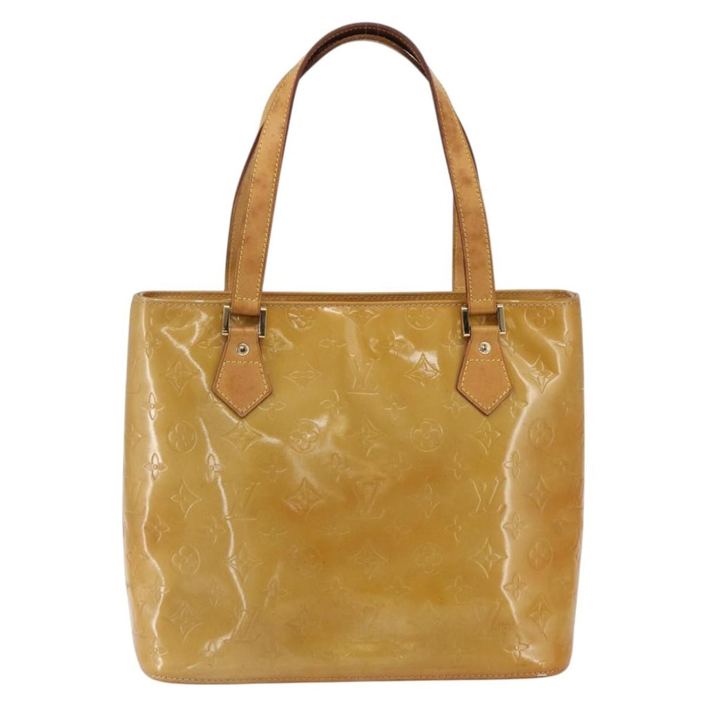 Louis Vuitton Houston Handbag Monogram Vernis Beige Patent_Leather Tote Bag Bag (Pre-Owned)
