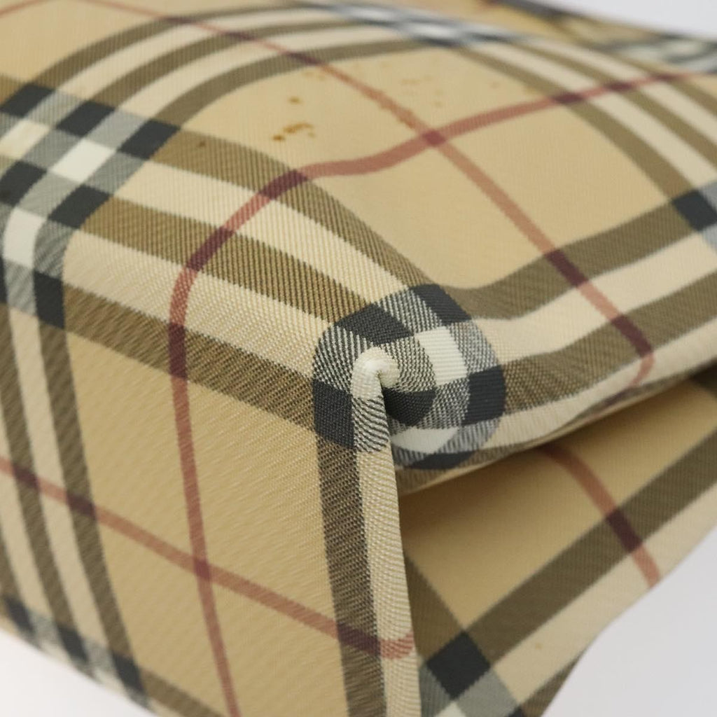 Burberry Nova Check Handbag Nova Check Canvas Beige Canvas Handbag (Pre-Owned)
