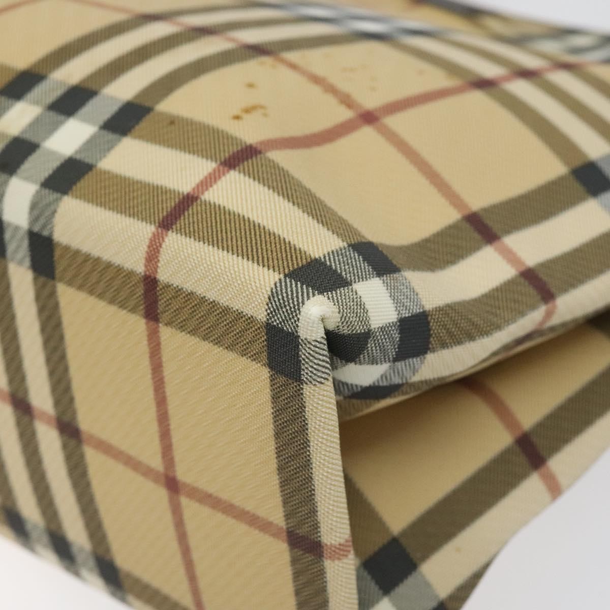 Burberry Nova Check Handbag Nova Check Canvas Beige Canvas Handbag (Pre-Owned)