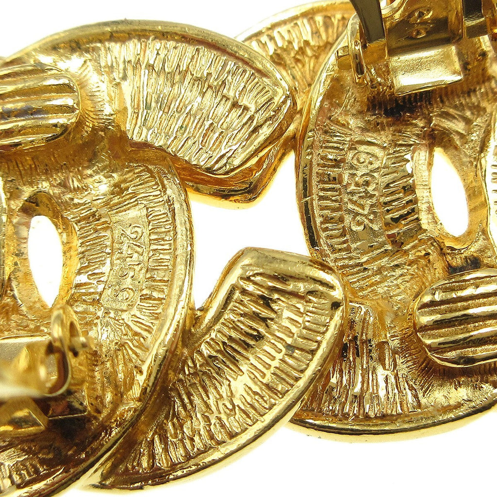 Chanel Cc Clip-On Earrings Metal Gold Gold_Plated Earrings Jewelry (Pre-Owned)