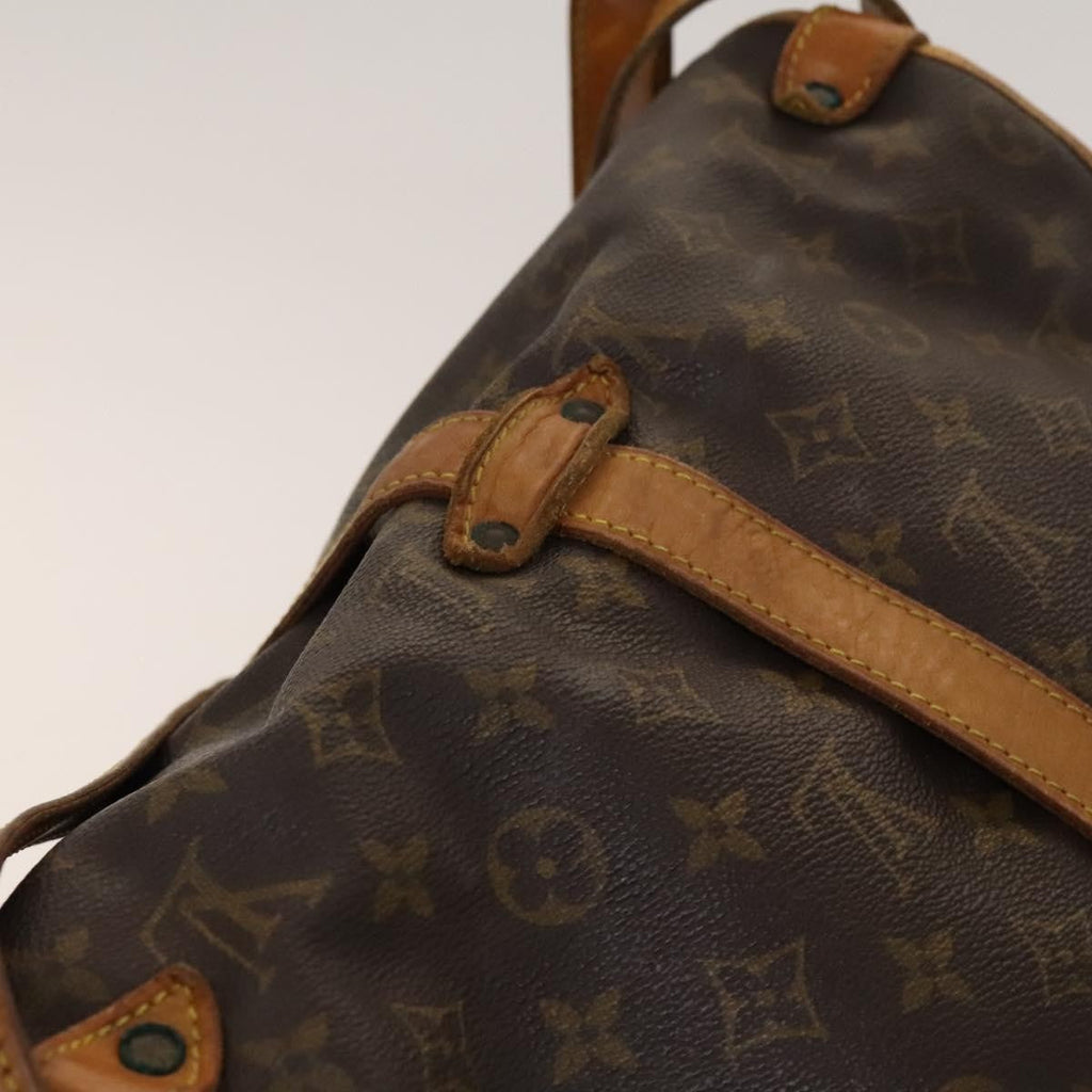 Louis Vuitton Saumur Handbag Monogram Canvas Brown Canvas Shoulder Bag Bag (Pre-Owned)