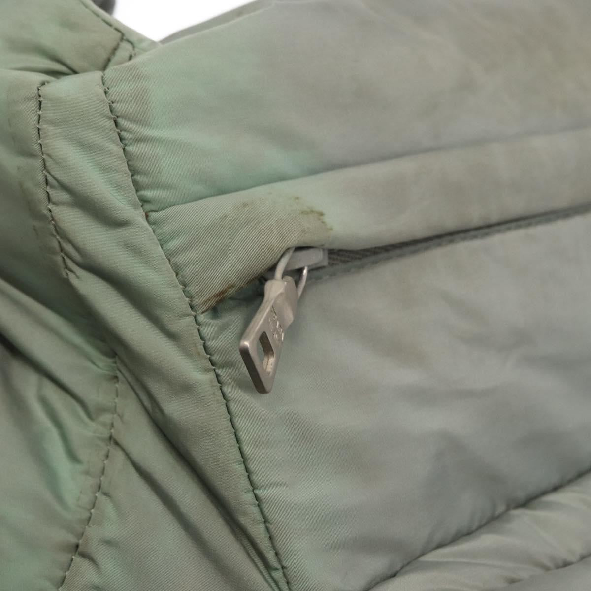 Prada Vintage Shoulder Bag Tessuto Green Nylon Shoulder Bag Bag (Pre-Owned)