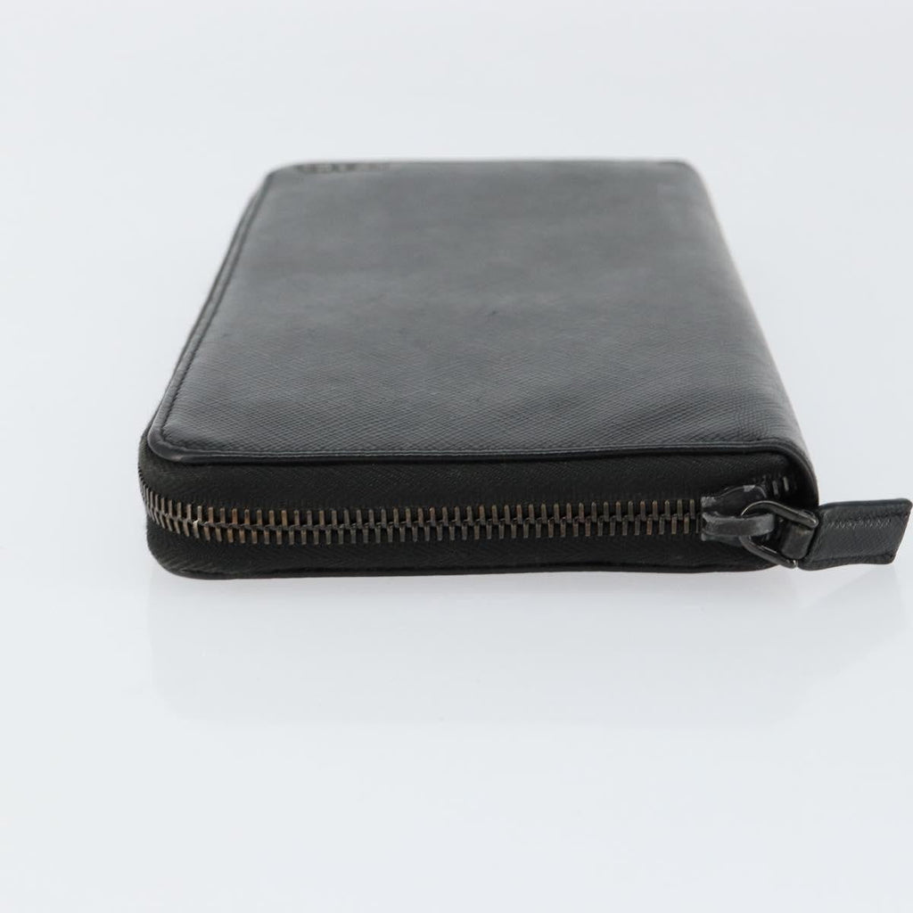 Prada Saffiano Wallet Leather Black Leather Wallets Accessory (Pre-Owned)