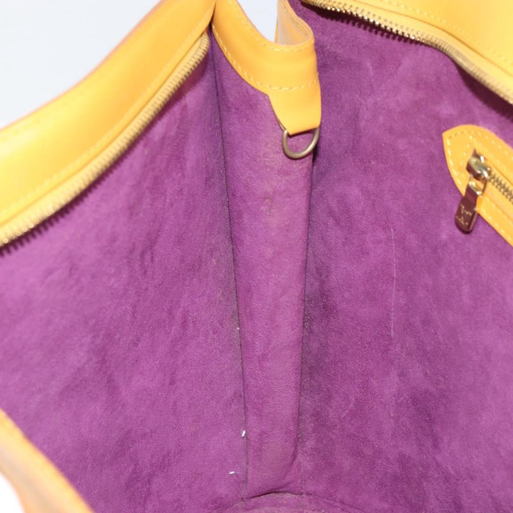 Louis Vuitton Saint Jacques Handbag Epi Leather Yellow Leather Handbag (Pre-Owned)