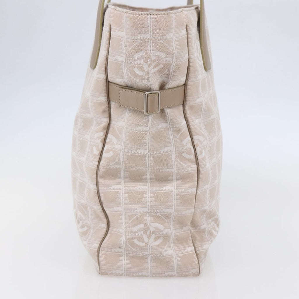 Chanel Travel Line Tote Nylon Pink Canvas Bag (Pre-Owned)