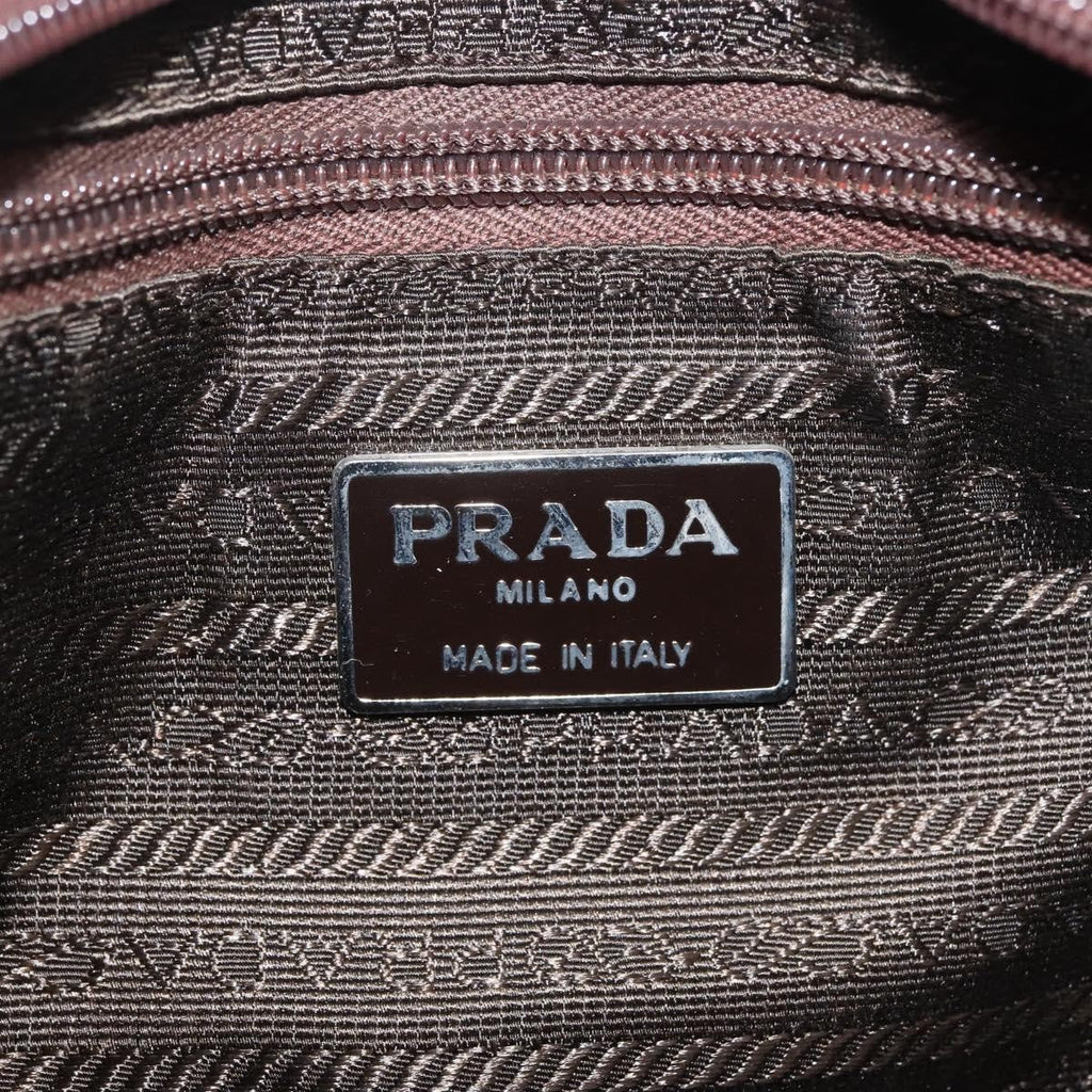 Prada Vintage Handbag Tessuto Khaki Nylon Handbag (Pre-Owned)