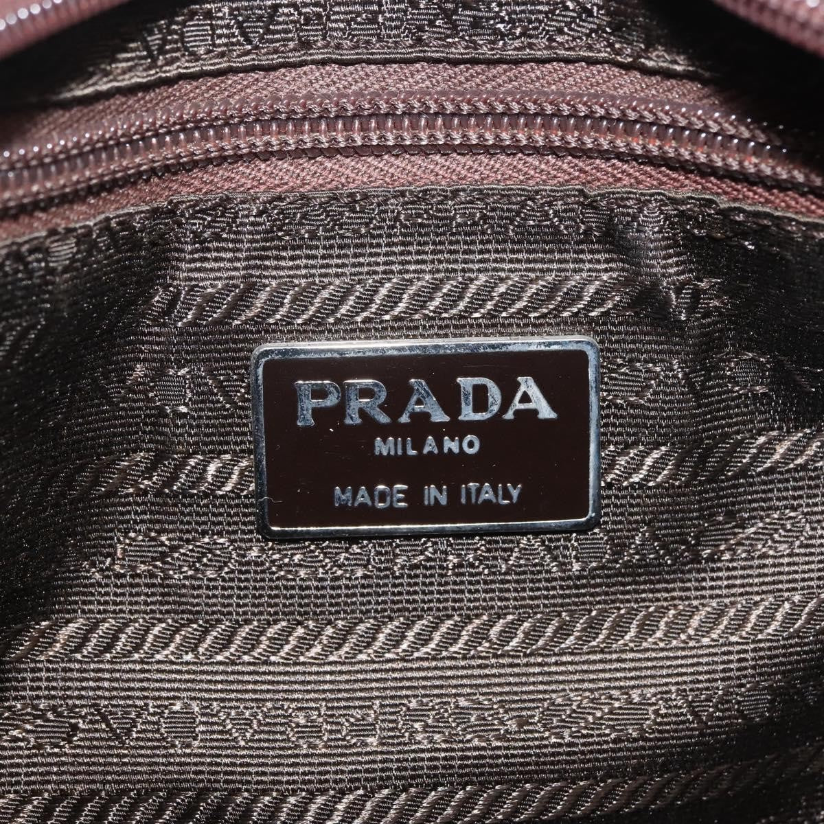 Prada Vintage Handbag Tessuto Khaki Nylon Handbag (Pre-Owned)