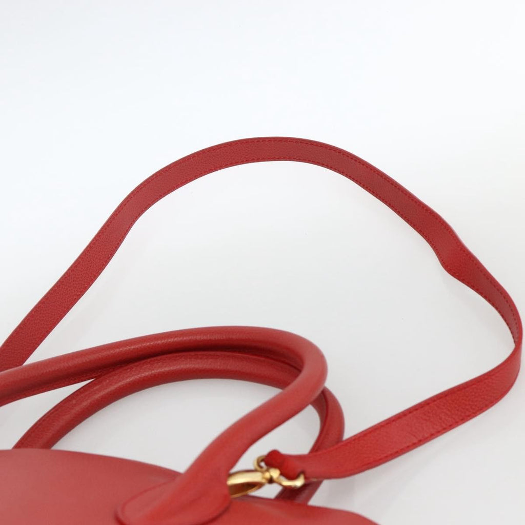 Burberry Vintage Handbag Leather Red Leather Handbag (Pre-Owned)