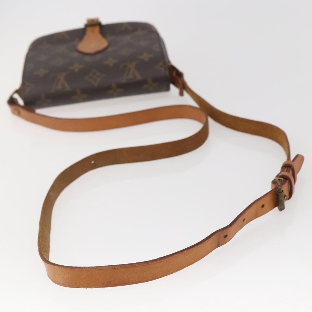 Louis Vuitton Cartouchiere Handbag Monogram Canvas Brown Canvas Shoulder Bag Bag (Pre-Owned)