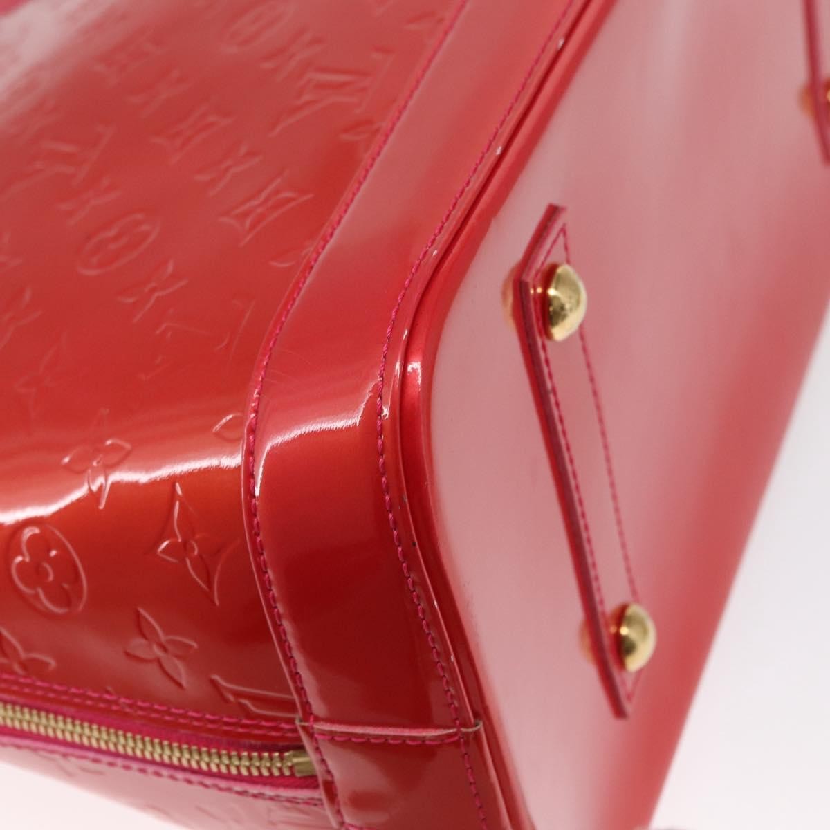 Louis Vuitton Alma Handbag Monogram Vernis Red Patent_Leather Handbag (Pre-Owned)