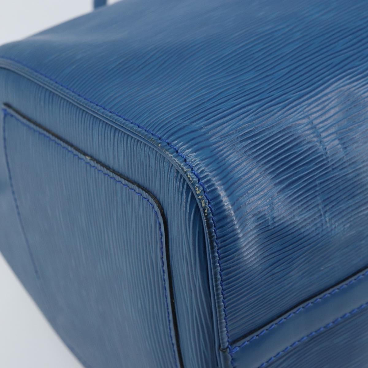 Louis Vuitton Speedy Handbag Epi Leather Blue Leather Handbag (Pre-Owned)