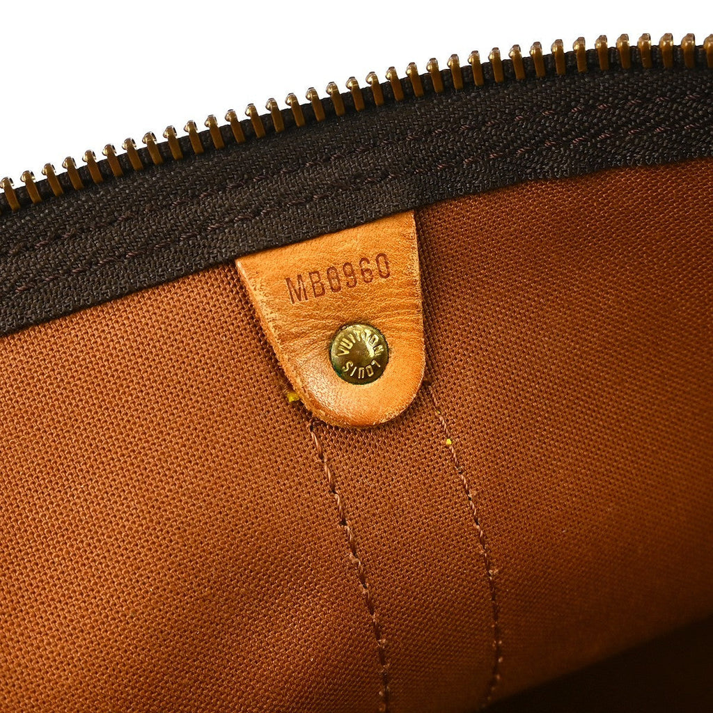 Louis Vuitton Keepall Bag Monogram Canvas Brown Canvas Travel Bag Bag (Pre-Owned)