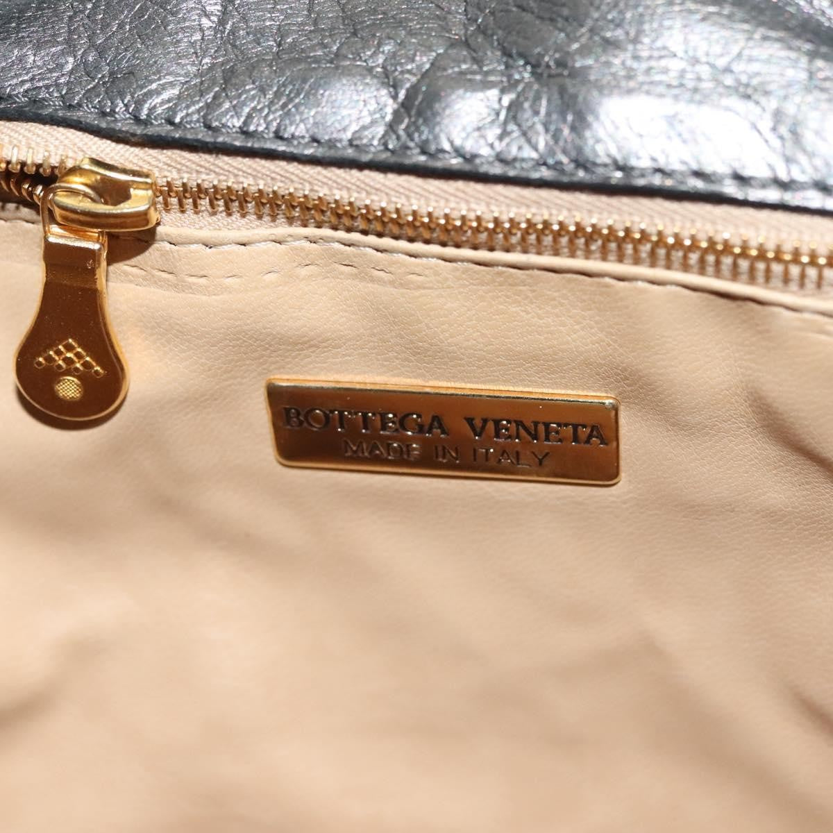 Bottega Veneta Intrecciato Backpack Patent Leather Metallic Leather Backpack Bag (Pre-Owned)