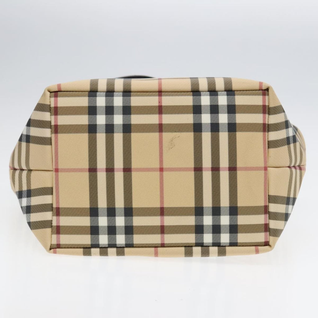 Burberry Nova Check Handbag Nova Check Canvas Beige Canvas Handbag (Pre-Owned)