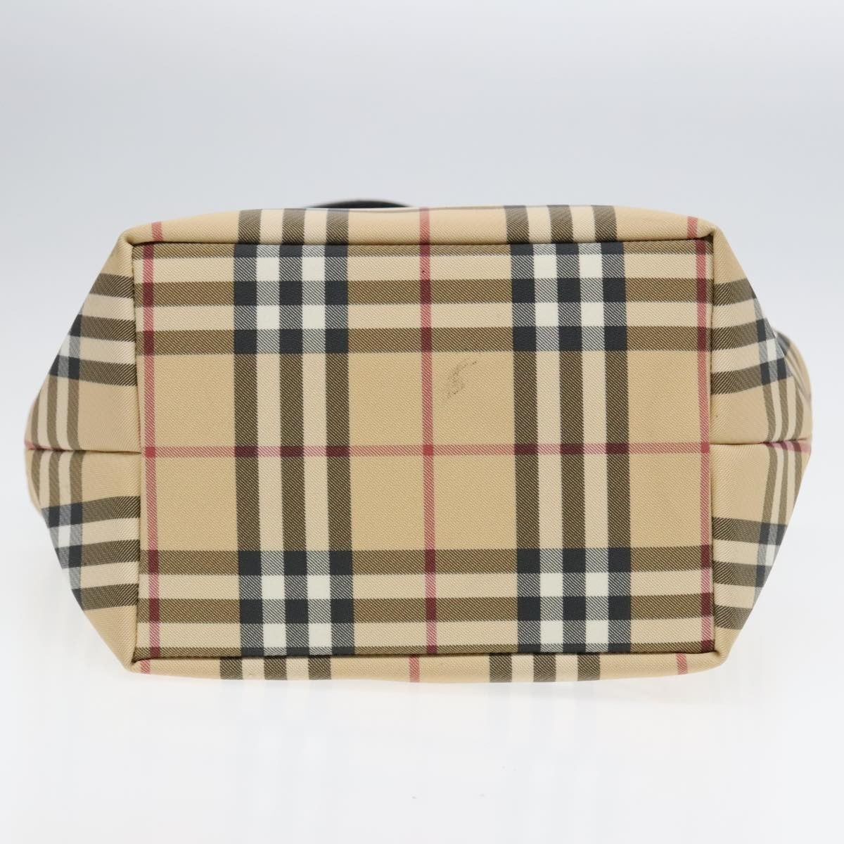 Burberry Nova Check Handbag Nova Check Canvas Beige Canvas Handbag (Pre-Owned)