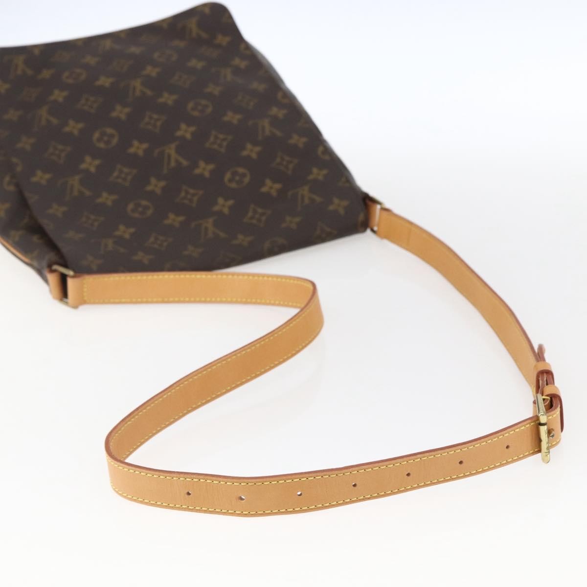 Louis Vuitton Musette Handbag Monogram Canvas Brown Canvas Shoulder Bag Bag (Pre-Owned)