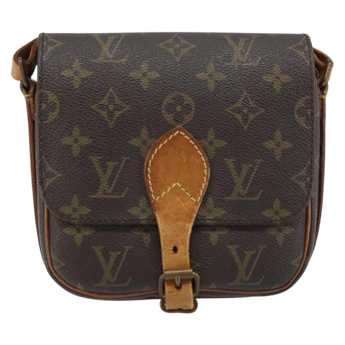 Louis Vuitton Cartouchiere Handbag Monogram Canvas Brown Canvas Shoulder Bag Bag (Pre-Owned)