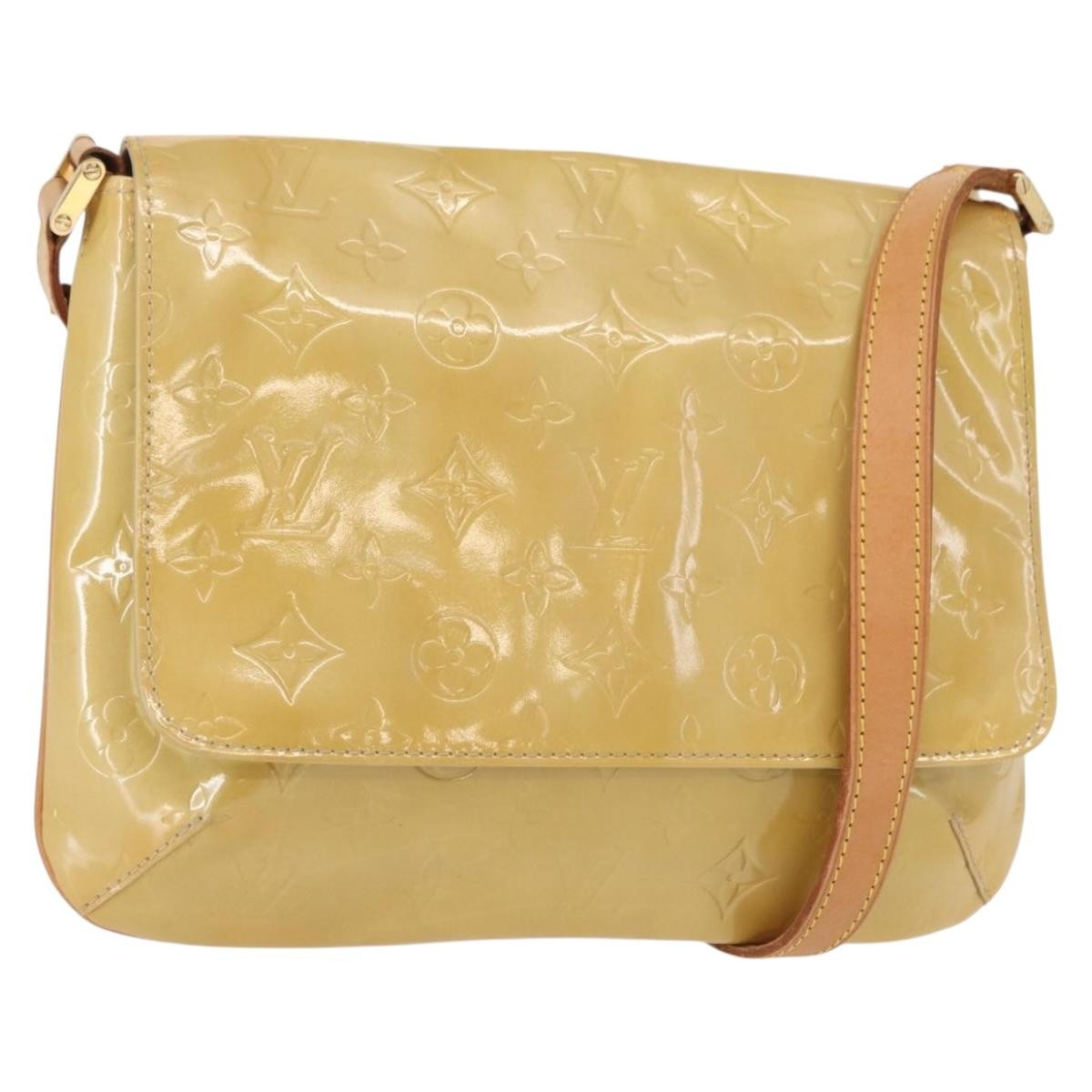 Louis Vuitton Thompson Street Handbag Monogram Vernis Beige Patent_Leather Shoulder Bag Bag (Pre-Owned)