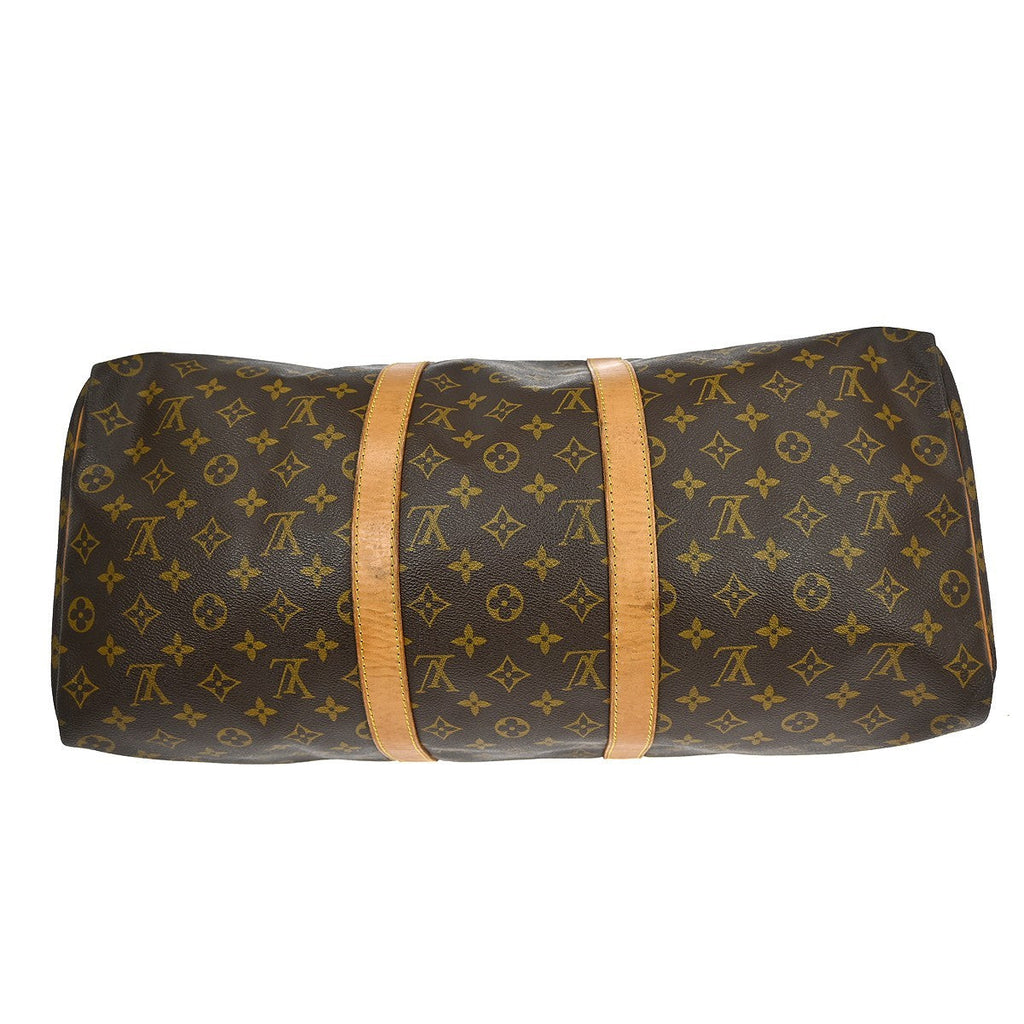 Louis Vuitton Keepall Bag Monogram Canvas Brown Canvas Travel Bag Bag (Pre-Owned)