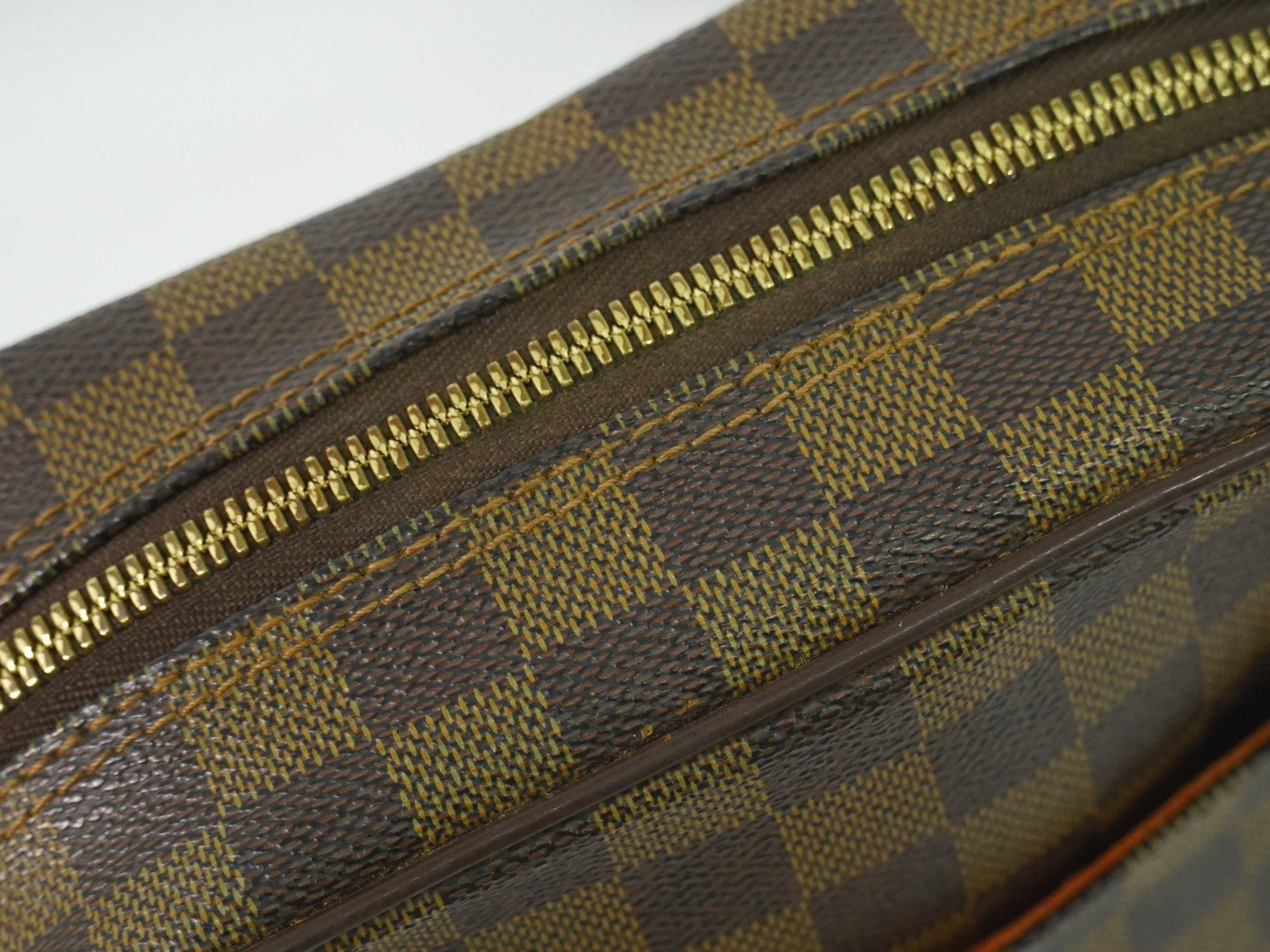 Louis Vuitton Olav Handbag Damier Brown Canvas Shoulder Bag Bag (Pre-Owned)