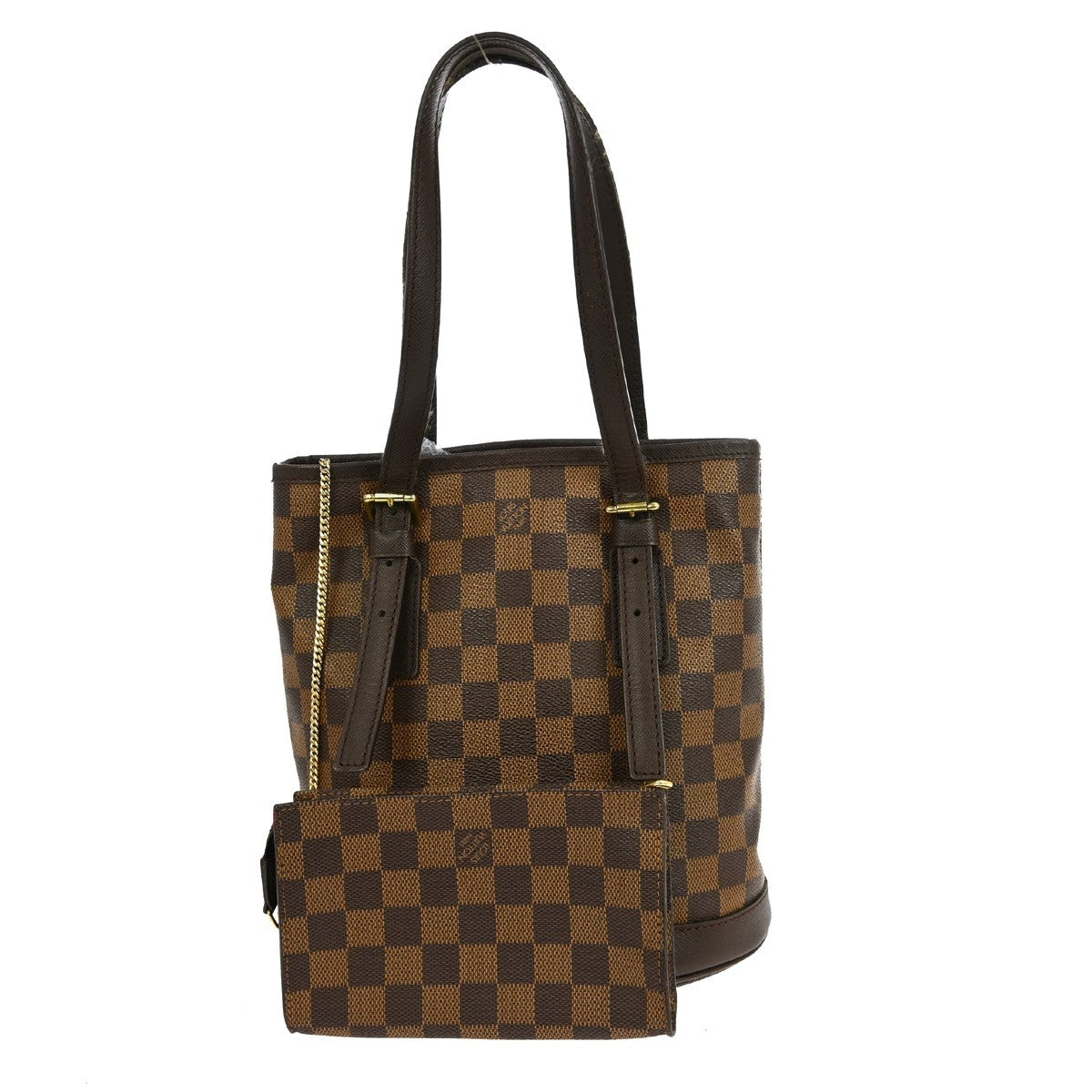 Louis Vuitton Marais Bucket Bag Damier Brown Canvas Tote Bag Bag (Pre-Owned)