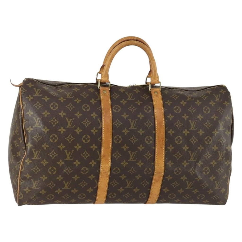 Louis Vuitton Keepall Bag Monogram Canvas Brown Canvas Travel Bag Bag (Pre-Owned)