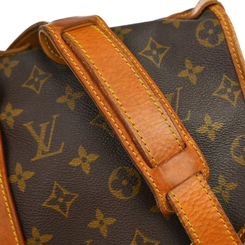 Louis Vuitton Saumur Handbag Monogram Canvas Brown Canvas Shoulder Bag Bag (Pre-Owned)