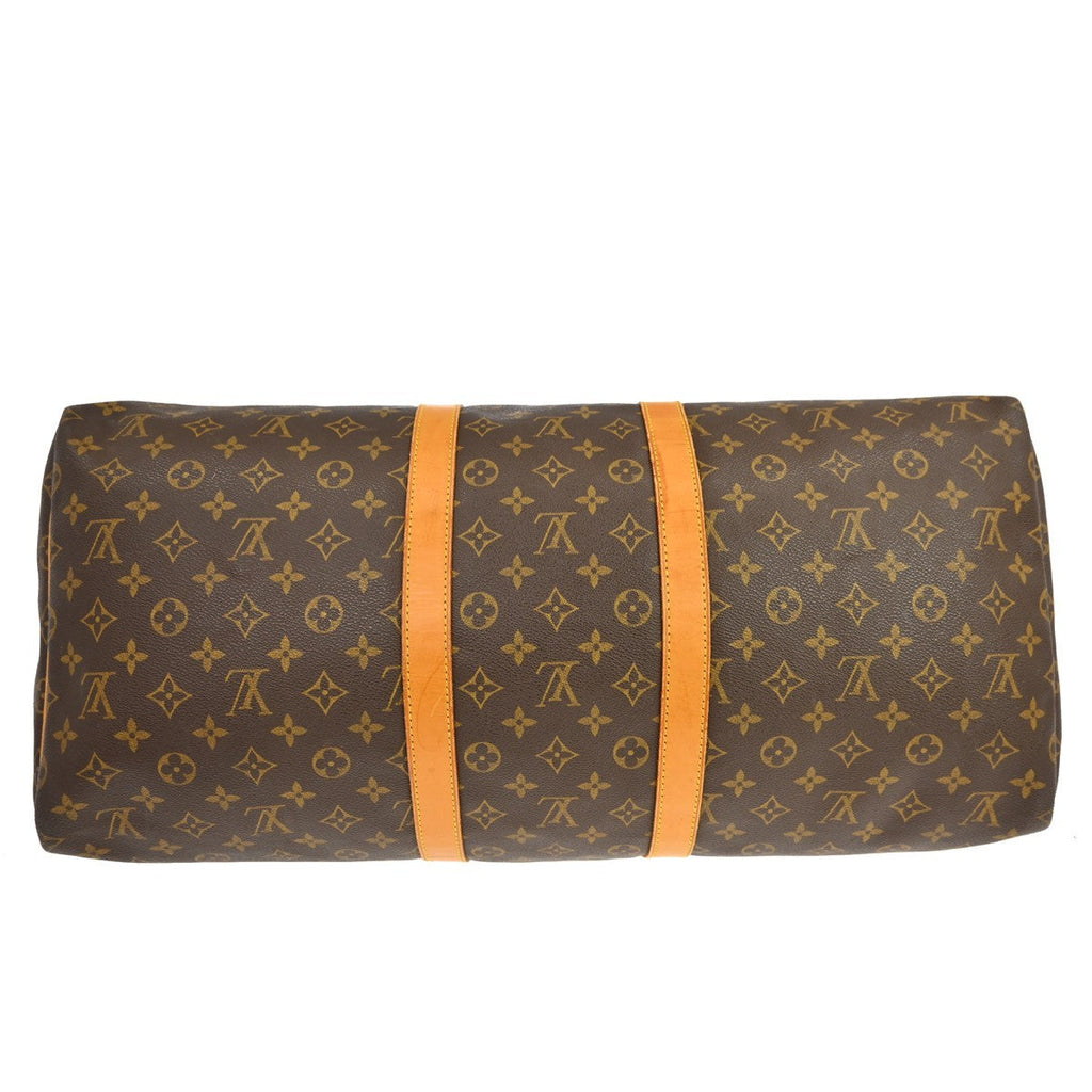 Louis Vuitton Keepall Bag Monogram Canvas Brown Canvas Travel Bag Bag (Pre-Owned)