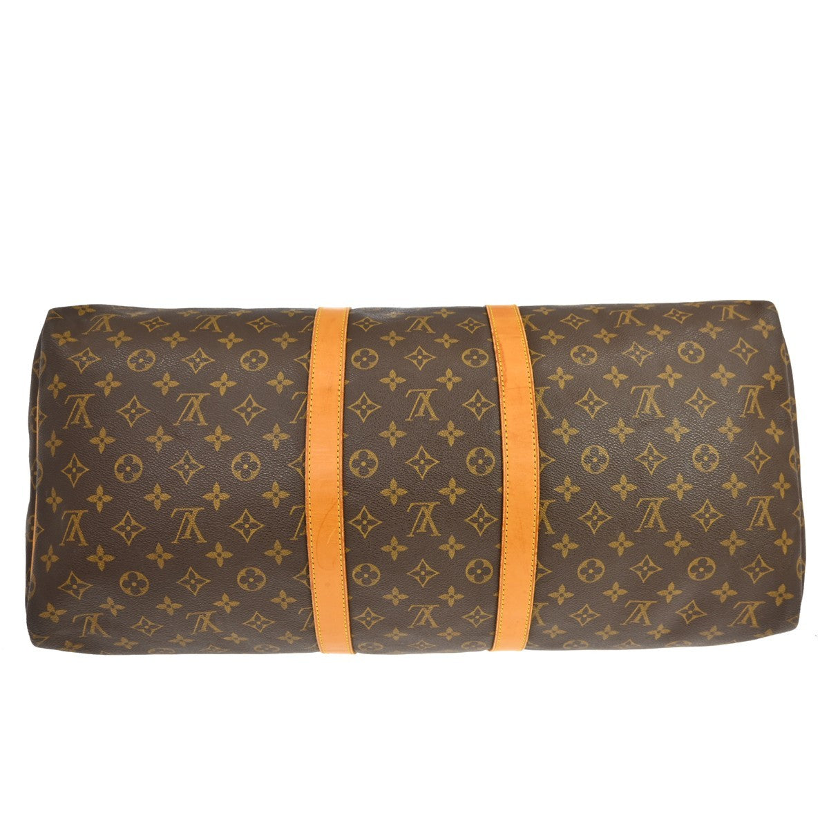 Louis Vuitton Keepall Bag Monogram Canvas Brown Canvas Travel Bag Bag (Pre-Owned)