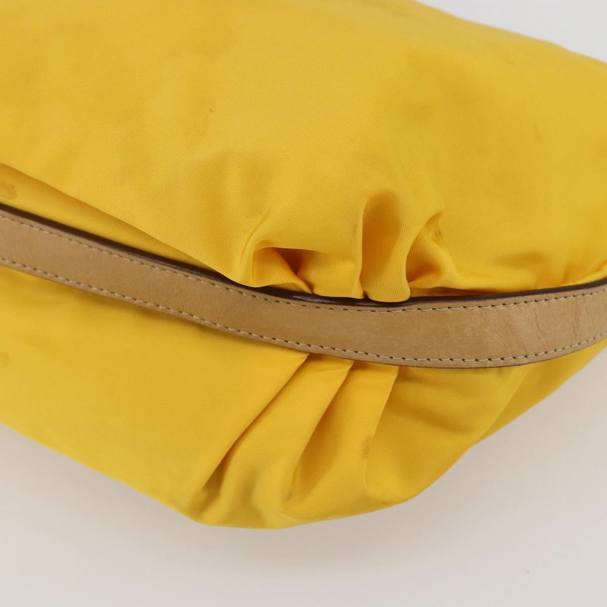 Prada Vintage Shoulder Bag Tessuto Yellow Nylon Shoulder Bag Bag (Pre-Owned)