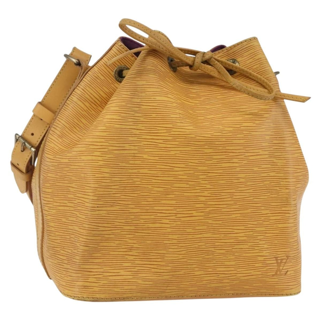 Louis Vuitton Petit Noe Handbag Epi Leather Yellow Leather Shoulder Bag Bag (Pre-Owned)