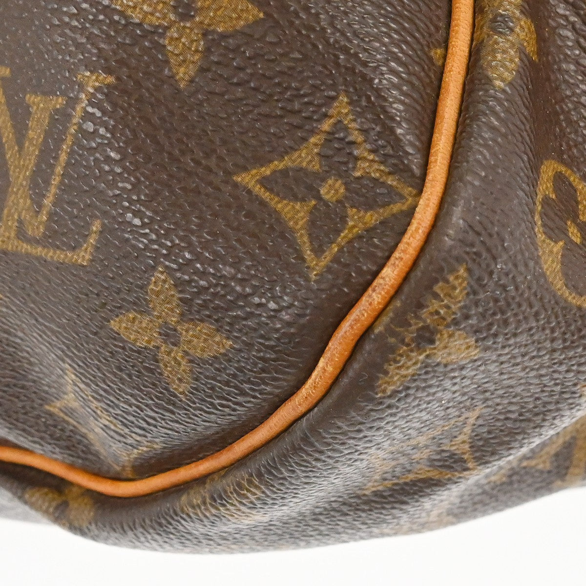 Louis Vuitton Saumur Handbag Monogram Canvas Brown Canvas Shoulder Bag Bag (Pre-Owned)