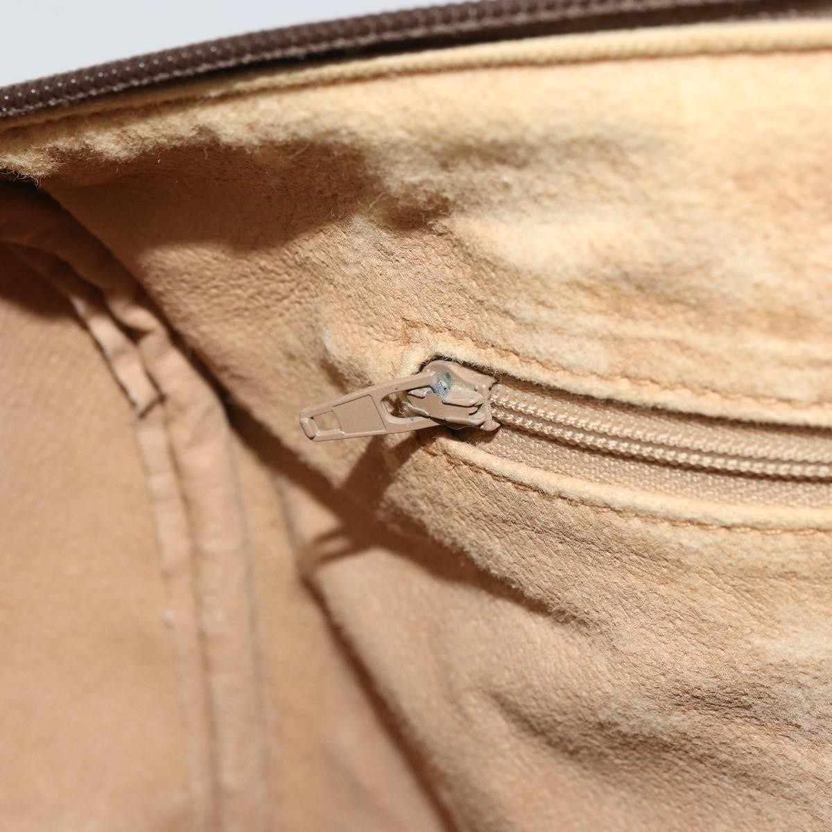 Gucci Vintage Web Sherry Line Handbag Micro Gg Canvas Beige Canvas Handbag (Pre-Owned)