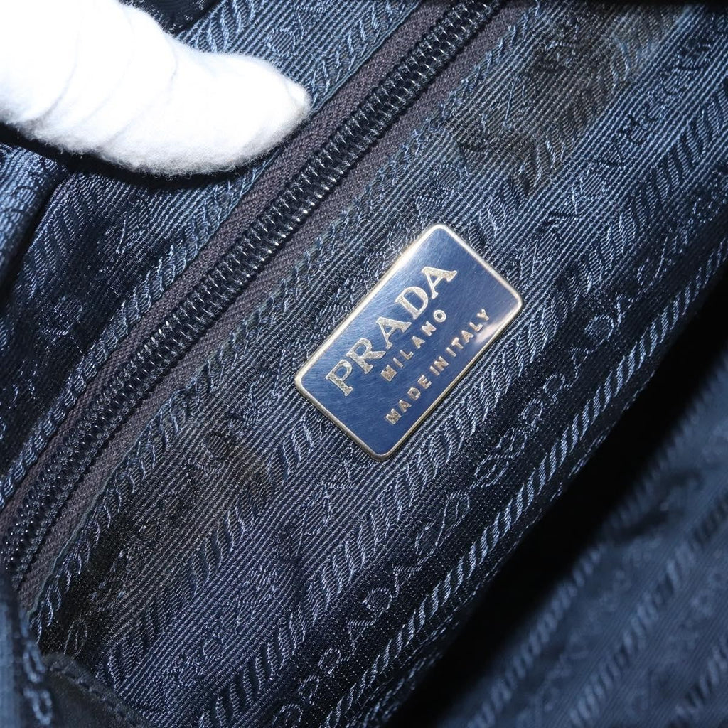 Prada Chain Shoulder Bag Tessuto Navy Nylon Shoulder Bag Bag (Pre-Owned)