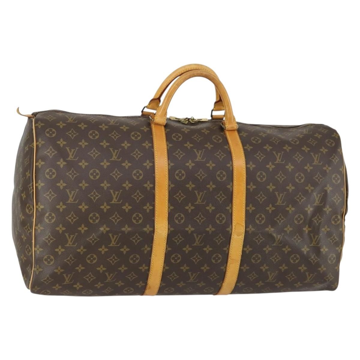 Louis Vuitton Keepall Bag Monogram Canvas Brown Canvas Travel Bag Bag (Pre-Owned)