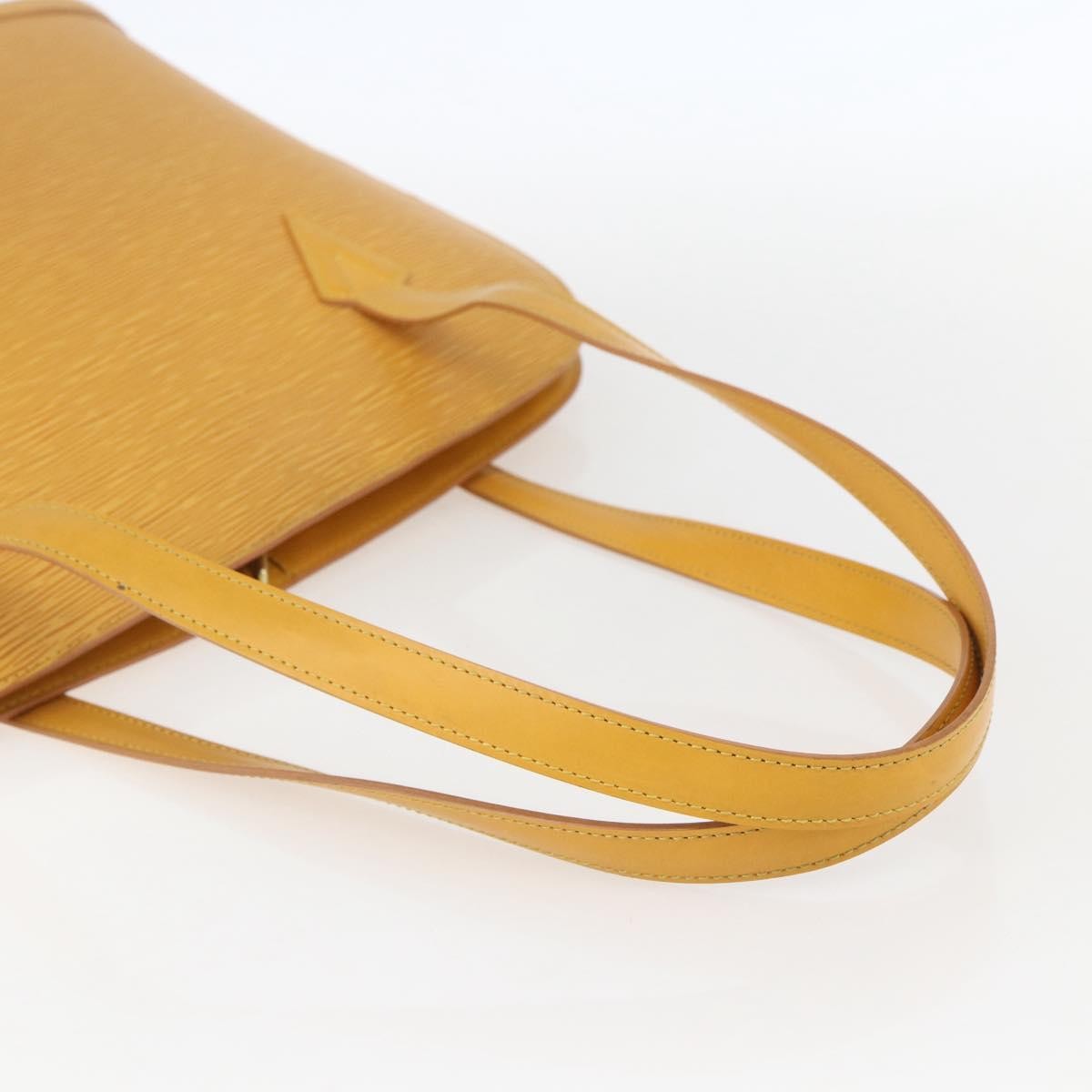 Louis Vuitton Lussac Handbag Epi Leather Yellow Leather Shoulder Bag Bag (Pre-Owned)