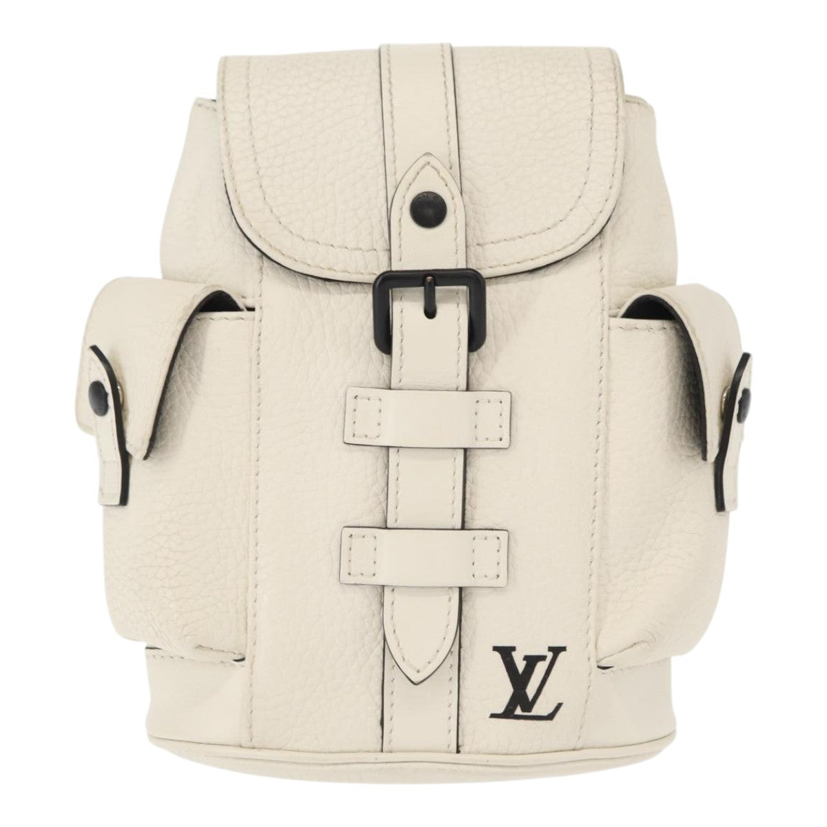 Louis Vuitton Christopher Backpack Taurillon Leather White Leather Shoulder Bag Bag (Pre-Owned)