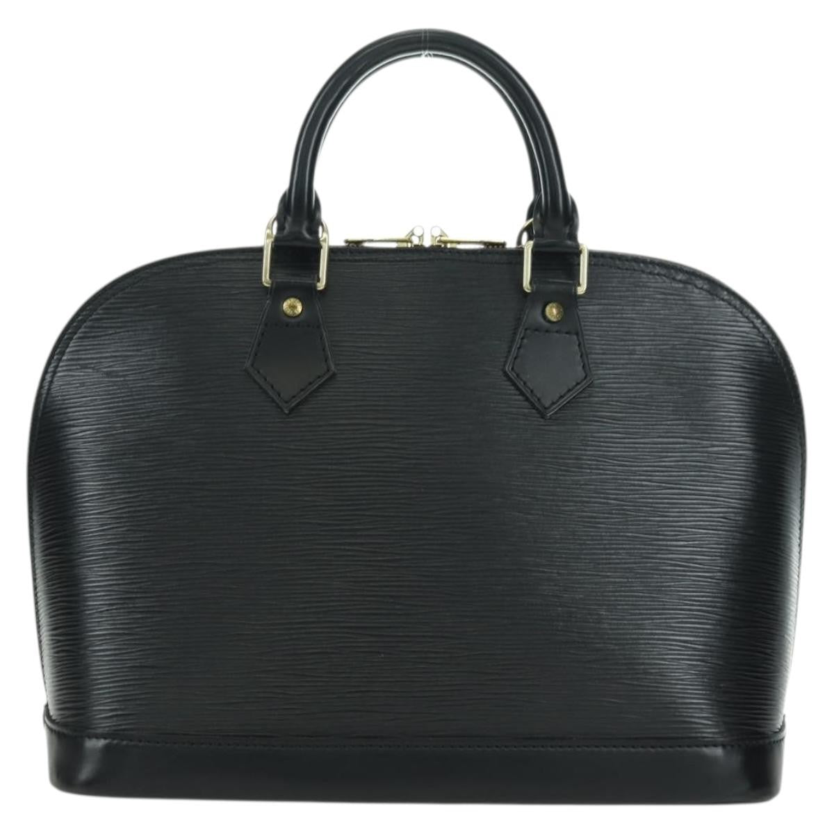Louis Vuitton Alma Handbag Epi Leather Black Leather Handbag (Pre-Owned)