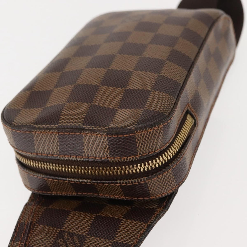 Louis Vuitton Geronimos Waist Bag Damier Brown Canvas Shoulder Bag Bag (Pre-Owned)