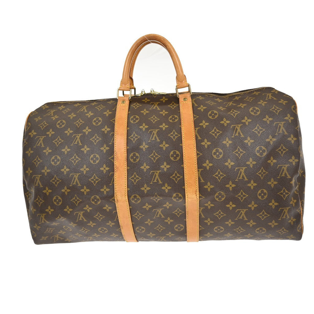 Louis Vuitton Keepall Bag Monogram Canvas Brown Canvas Travel Bag Bag (Pre-Owned)