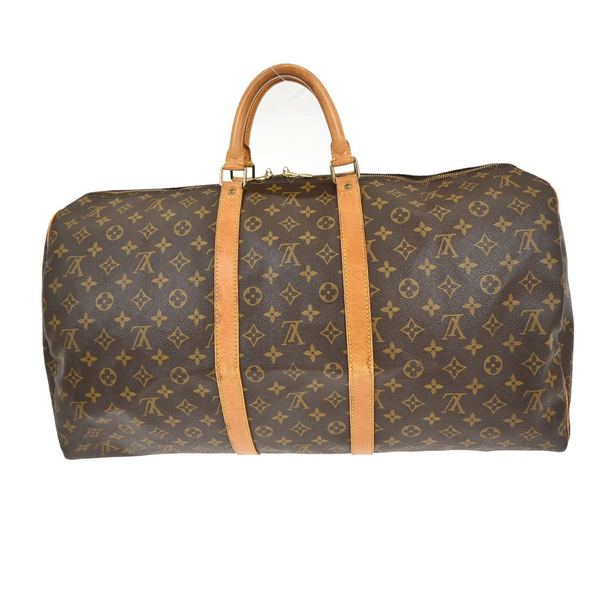 Louis Vuitton Keepall Bag Monogram Canvas Brown Canvas Travel Bag Bag (Pre-Owned)